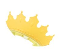 SOPOTUTU Cappello da Bagno per Bambini Protezione Occhi e Orecchie, Vestibilità Sicura e Confortevole Visiera a Forma di Corona in Tpe Colore Giallo