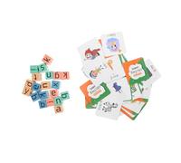 SOPOTUTU Carte dell'Alfabeto Montessori per Bambini Educativo Parole in Legno Interattivo per Sviluppo Linguistico e Apprendimento Prescolare