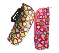 SOPOTUTU Copribiberon Termico Doppio, Sacchetti Porta Biberon Isolanti Maniglia, Borsa Termica per Bottiglia di Latte da 3-4 Ore, per Ragazzo Ragazza in Viaggio, Confezione 2 Pezzi (rosa e Marrone