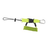 SOPOTUTU Cordino Arrotolato per Immersioni Subacquee in Acciaio Inox con Fibbia a Sgancio Rapido, Clip a Spirale Arancione ad Alta visibilità per Fotocamera Subacquea, Cinturino