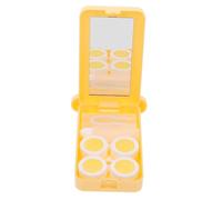 SOPOTUTU Custodia Portatile Per Lenti a Contatto Doppia, Piccola Scatola Porta Lenti e Resistente, Organizer Compatto Per Viaggi e Uso Quotidiano