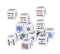 SOPOTUTU Dadi da Poker Acrilici 16Mm Set 16 Pezzi Dadi Quadrati Portatili per Giochi di Società e Feste Compleanno Accessori per dei Bugiardi e Craps