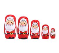 SOPOTUTU Decorazione Natalizia in Legno Matryoshka Addobbo Colorato e Divertente Regalo Originale per Papà e Casa Artigianato Sicuro e Duraturo