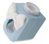 SOPOTUTU Dispenser di Dentifricio a Parete Supporto a Ventosa, Spremi-tubetti Creativo in Plastica Bianca Design Fiocco, Organizer Bagno e Famiglia, Salvaspazio senza Trapano