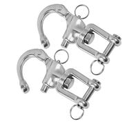 SOPOTUTU Gancio a Molla in Acciaio Inox 316 Marino 2 Pezzi 2 3/4' Sgancio Rapido e Moschettone di Sicurezza per Barche, Clip Girevole Resistente alla Corrosione per Ormeggio e Vela