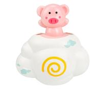 SOPOTUTU Giocattolo Bagnetto Maiale Piovoso Sprinkler per Vasca Design in Abs Sicuro Gioco per Ragazzo Stimola la Presa e Divertimento in Doccia Bianco e Rosa