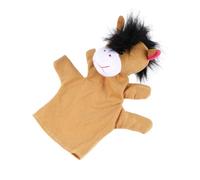 SOPOTUTU Giocattolo Burattino Mano Animale in Peluche Marrone Cinque Dita, Materiale Corto e Cotone Pp, per Narrazione di Storie e Sviluppo Immaginazione