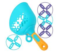 SOPOTUTU Giocattolo Lanciatore di Dischi Volanti per Set da 1 1 Lanciatore e 4 Dischi Volanti Blu Giocattolo da Esterno per Giardino e Parco Promuove Coordinazione Occhio-Mano e Gioco