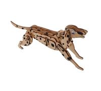 SOPOTUTU Giocattolo Puzzle in Legno Puzzle Del Teaser Cerebrale Animale Fai Da Te Figurina Animale Giocattoli Per Cani Statue Di Cuccioli Di Cane Del Cucciolo Cachi Di Legno