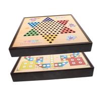 SOPOTUTU Giochi da Tavolo Scacchi Multifunzionali in Legno Giocattoli Trasportabili per Stimolano Pensiero Logico e Favoriscono Interazione Genitore-figlio Superficie Liscia e Sicura Stile