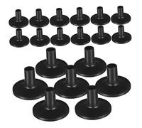 SOPOTUTU Maniche Per Aste Per Piatti e Supporti Per Piatti in Plastica Nera Kit Da 20 Pezzi Accessori Di Ricambio Per Strumenti Musicali Da Batteria Dimensioni Compatte 3,8x1,96 Cm