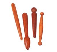 SOPOTUTU Massaggiatore in Legno Palissandro per Digitopressione e Punti Trigger, Set 4 Pezzi per Massaggio Mani e Piedi, Strumenti Manuali per Terapia Tradizionale Cinese, Uso Domestico