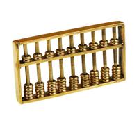 SOPOTUTU Mini Abaco in Ottone Decorativo D’Epoca Ornamento da Tavolo Compatto e Delicato Giocattolo Didattico per per Lo Sviluppo del Pensiero Matematico e Decorazione Casa Elegante