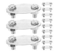 SOPOTUTU Morsetto di Fissaggio per Parafango Bicicletta 12 Pezzi con Viti e Dadi in Metallo, Piastra Supporto Resistente per Mountain Bike e Bici da Strada, Montaggio Rapido per