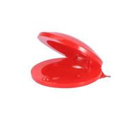 SOPOTUTU Nacchere in Plastica Giocattolo per Bambini, Strumento Musicale Percussione Early Learning, Giocattolo Educativo per Sviluppo Musicale e Capacità di Ascolto, Colore Rosso, Età