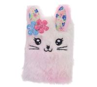 SOPOTUTU Notebook Peluche con Copertina Cartoon Coniglietto Diario Portatile Mini Tascabile Colorato Righe per Bambine e Studenti Regalo Diario Segreto per Ragazze