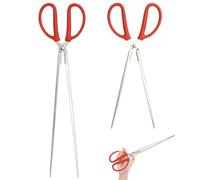 SOPOTUTU Pinze Lunghe Per Raccolta Rifiuti e Animali Acquatici in Acciaio Resistente 2 Pezzi (38cm e 53cm), Presa Seghettata e Manico Lungo Per Pulizia Esterna, Uso Per Giardino, Campeggio e Barbecue