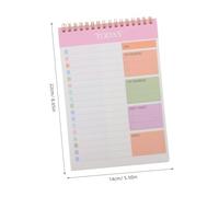 SOPOTUTU Planner Blocco Note a Spirale A5 Rosa, Set 3 Pezzi Diario senza Data per Organizzazione Attività Quotidiane, Pianificatore e Tracker Abitudini per Ufficio, Casa e Scuola
