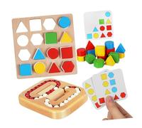 SOPOTUTU Puzzle Labirinto in Legno per Anziani, Giochi di Memoria e Attività Cognitive, Rompicapo Motivi Geometrici per Stimolare Problem-solving e Socializzazione