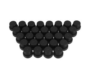 SOPOTUTU Replacement Lid for Bottles Dispenser Cap 30 Pezzi PP Nero per Flaconi 5-100 ml, Tappo per Dispenser per Olio da Cucina