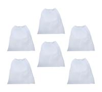 SOPOTUTU Sacchetti Antipolvere per Aspirapolvere Unghie 6 Pezzi Non Tessuto Bianco Fascia Elastica Accessori per Manicure Professionale e Raccolta per Saloni di Bellezza