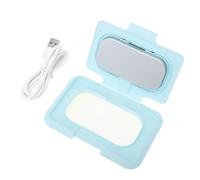 SOPOTUTU Scaldasalviette per Bebè in Abs Blu, Riscaldatore Portatile a Consumo Ridotto per Salviette Umidificate Compatibile Qualsiasi, per L’utilizzo in Auto