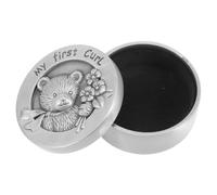 SOPOTUTU Scatola dei Ricordi Riccioli per Ragazzo Ragazza, Porta Chioma Fetali in Metallo, Compatta e Leggera per Conservazione Chioma Ragazzo Ragazza, Regalo Ricordo Primo Taglio Infantile