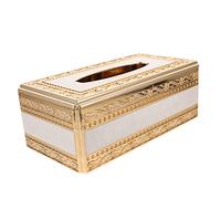 SOPOTUTU Scatola Portafazzoletti Acrilico Trasparente con Finitura Oro Tovaglioli e Resistente e Ufficio Contenitore da Decorativo