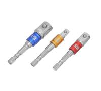 SOPOTUTU Set Adattatori per Bussole 1/4 3/8 1/2 con Base, Prolunga per Trapano a Percussione in Alluminio Colorato, Kit Adattatore per Avvitatore e Chiave a Impatto per Riparazioni Fai