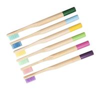SOPOTUTU Set da 6 Spazzolini da Denti per Manico in Bamboo Colorato, Setole Morbide una Pulizia Delicata e Impugnatura Confortevole