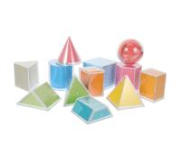 SOPOTUTU Set Forme Geometriche Trasparenti 3D per Manipolativi Matematici Educativi Solidi Smontabili Materiali Didattici per Scuola Materna e Apprendimento della Geometria