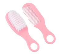 SOPOTUTU Set in Plastica per Ragazzo Ragazza Spazzola e Pettine Rosa per Massaggio Delicato del Cuoio Capelluto Setole Anti-statiche che Non Danneggiano i Chioma