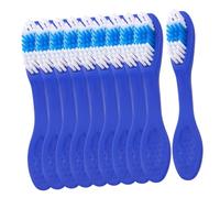 SOPOTUTU Spazzolino da Denti Usa e Getta a Setole Morbide 20 Pezzi Manico Corto Blu per Pulizia Orale in Carcere e Ospedali Psichiatrici per Viaggi e Gengive Sensibili
