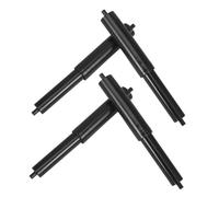 SOPOTUTU Supporto Porta Carta Igienica Con Asta Regolabile a Molla, Nucleo Mandrino Rullo Robusto in Plastica Nero, Set 4 Pezzi Per Accessori Bagno Salvaspazio