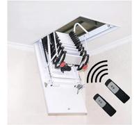 Soppalco Elettrico con Corrimano 2m-3.8m Scale Telecomando Soffitto Scala Telescopica Pieghevole Botola Personalizzata, Trou: 60 * 130cm - Hauteur: 2.5m