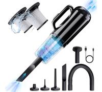 SOPPY 12000PA Aspirapolvere a mano, 2 in 1, aspirapolvere portatile con funzione di soffiaggio, aspirapolvere senza fili con filtro HEPA, pulizia a umido e a secco per auto, animali domestici, casa