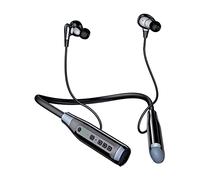 SOPPY Cuffie Bluetooth 5.0 - 120h Gioco, Microfono Integrato, IPX5 per Corsa, Riduzione Intelligente del Rumore