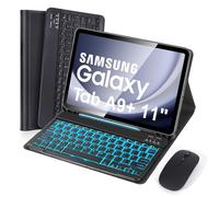 SOPPY Custodia con tastiera retroilluminata con mouse per Samsung Galaxy Tab A11 Plus 11" 2025/A9 Plus 11" 2023, layout UK, custodia magnetica sottile con tastiera wireless staccabile per Samsung Tab