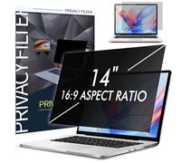 SOPPY - Filtro privacy da 14" per computer portatile, formato 16:9, antiriflesso, anti luce blu, pellicola protettiva rimovibile per la privacy per Hp/Dell/Acer/Lenovo/ThinkPad/Asus da 14"