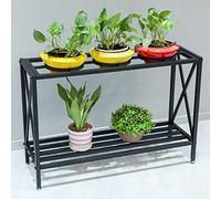 SOPRA CHEESE HANS CAO Scaffale per vasi in ferro a 2 livelli, supporto per piante, espositore per fiori, per esterni, interni, balcone, 80 x 30 x 60 cm