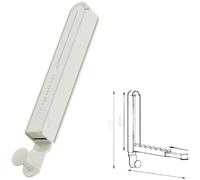 Sopra il gancio della porta pieghevole estensibile, retrattile sopra il | Design antiscivolo, in lega di alluminio, per vestiti, asciugamani, borse, adatto a porte fino a 4,6 cm