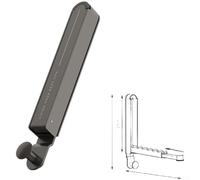 Sopra il gancio della porta pieghevole estensibile, retrattile sopra il | Design antiscivolo, in lega di alluminio, per vestiti, asciugamani, borse, adatto a porte fino a 4,6 cm