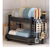 Sopra il lavello Rack, cremagliera dello scolapiat Drying Rack For Kitchen Counter, Dish Drying Rack Large Capacity Dish Drainer Space-Saving Dish Drainers Kitchen Counter Organizer Storage