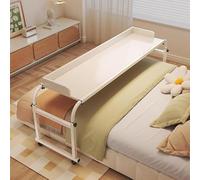 Sopra il letto scrivania regolabile in altezza 65-95 cm, supporto per computer portatile scrivania in piedi vassoio cibo scrivania rotolamento tavolo medico letto scrivania tavolo bar per casa ufficio