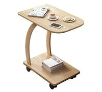 Sopra Tavolo da Letto Ruotato, Supporto per Laptop su Ruote per Divano Letto Computer Portatile Scrivania Pannello Di Legno Solido, Woodcolor, Woodcolor, un, JYLSSKUK, il Woodcolor, di
