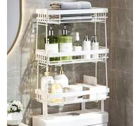 Sopra WC Bagno nizer 3 ripiani salvaspazio Storage Rack WC Tank Mensola elegante nero/bianco finitura ideale per il bagno essenziale e accessori