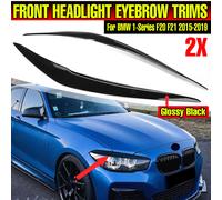 Sopracciglia Per BMW 1 Serie F20 F21 LCI ABS Plastica palpebre fari ABS Nero