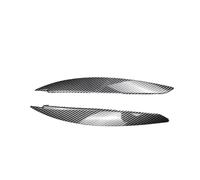 Sopracciglia Per Fari Anteriori Per BMW Serie 1 E81 E82 E87 | E88 118d 120i 120d 123d 130i M1 2004-2014 Adesivo 3D 2Pc ABS Gloss Faro Male Sopracciglia Palpebre(Carbon Look)