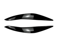 Sopracciglio del Faro per BMW Serie 5 F10 F11 2011-2014 Nero Lucido/Aspetto Carbonio Coprifaro Striscia di Guarnizione Sopracciglio Copertura Adesivo