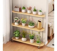 Sopralzo Mobile Per Piante Da Interno, Sopralzo Resistente, Ripiani A Più Livelli, Adatto Per Cortili, Giardini, Soggiorni E Balconi(Yellow,80cm/31.5in)